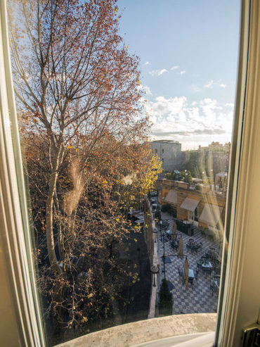 Window view from Hotel Majestic Roma