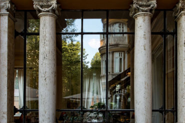 Reflection on dining room window