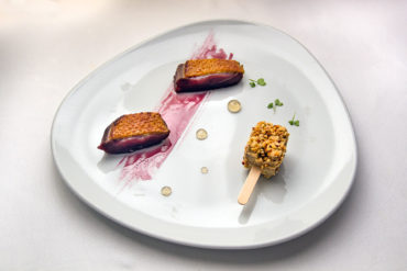 Duck with its ice cream at Hotel Majestic Roma